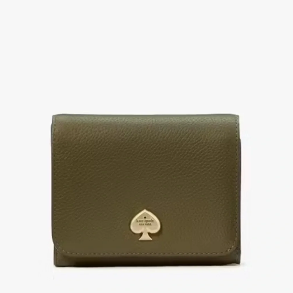 Kate Spade Kayla Small L-Zip Wallet, Seaweed